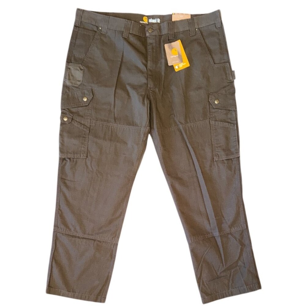 NWT Carhartt Men's Relaxed Fit Ripstop Cargo Work Pant Brown
